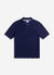Towelling Polo | Organic Cotton | Check Navy
