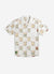 Checkerboard Cuban Shirt | Tapestry Linen | Ecru