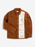 Cotton Suede Embroidered Shirt | Percival x Pikol | Tan