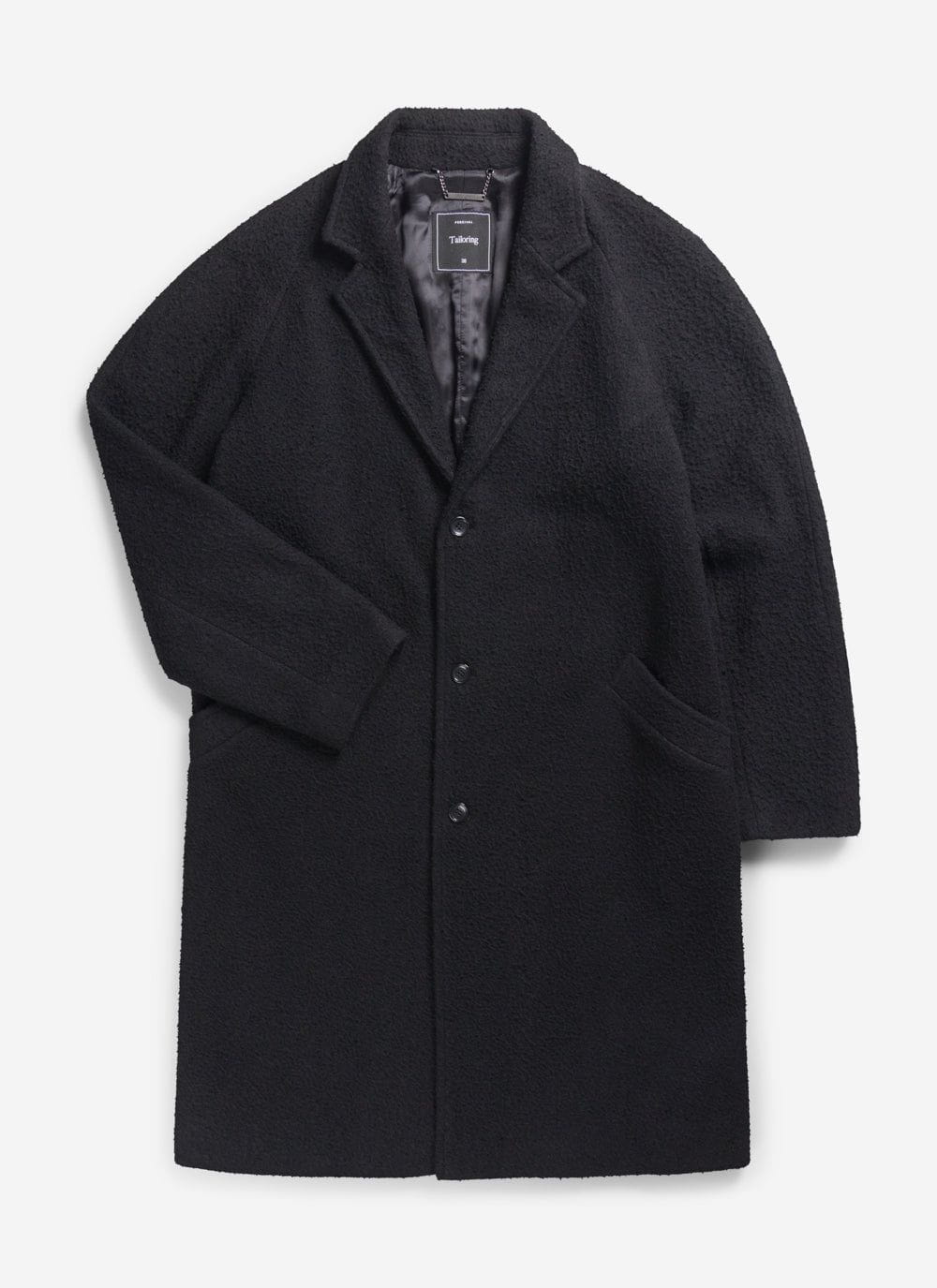 Men's Trench Coat | Casentino Wool | Black | Percival Menswear