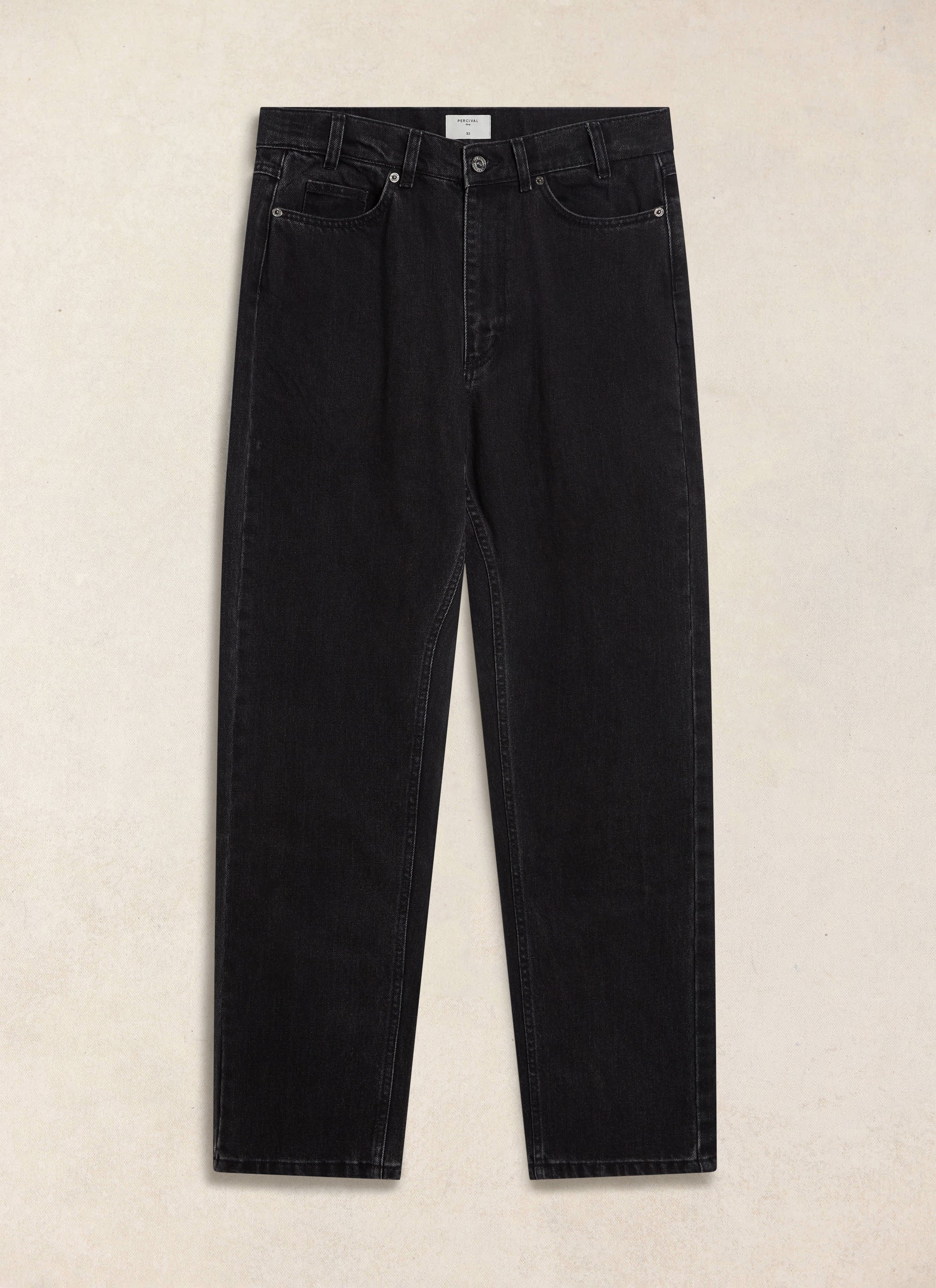 Men's Pleated Denim Jeans | 12oz Mid Wash Blue | Percival Menswear