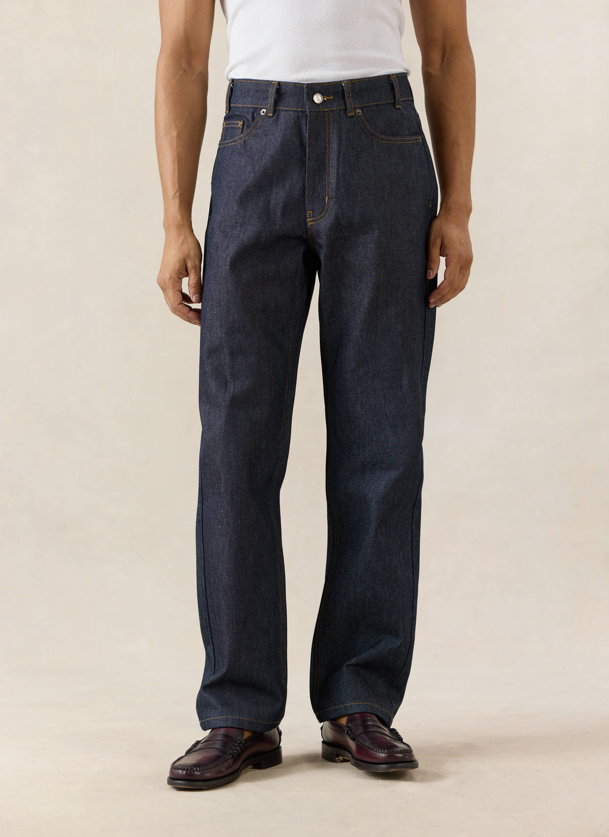 Straight Leg Heritage Denim Jeans | Cotton | Raw