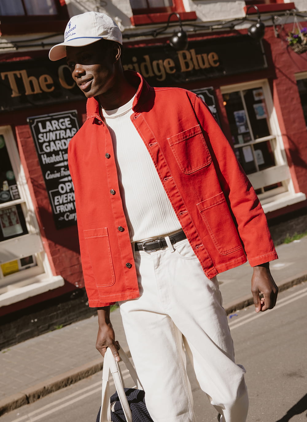 Men's Pink Mohair Cardigan | White Glove | Percival Menswear