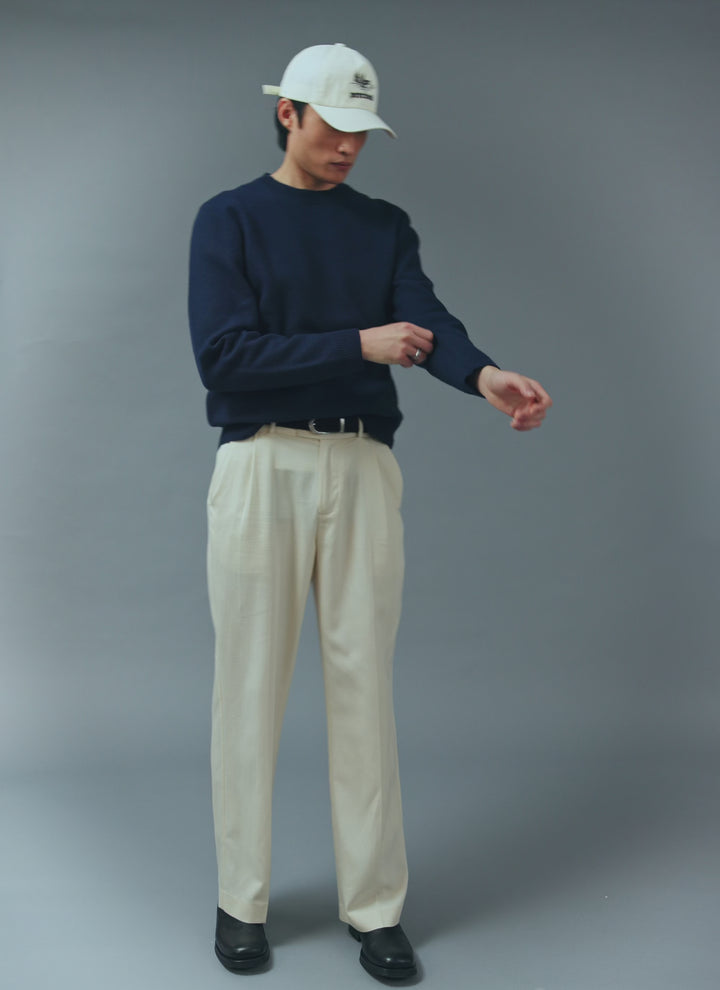 Felted Relaxed Jumper | Wool | Navy