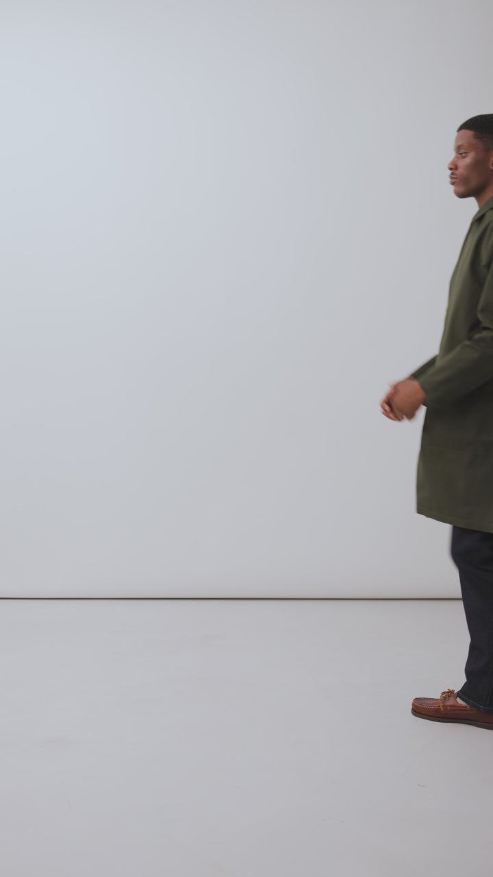 Men's Green Greyson Long Trench Coat | Waterproof | Forest with Olive