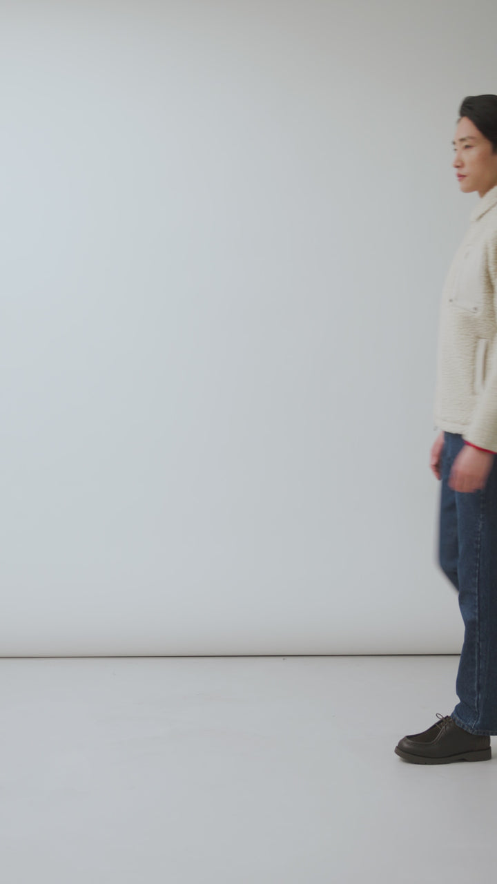 Men's Wool Fleece Jacket | Ecru