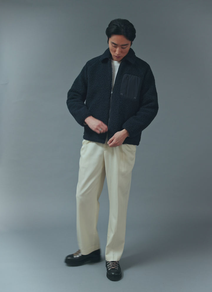 Men's Wool Fleece Jacket | Navy