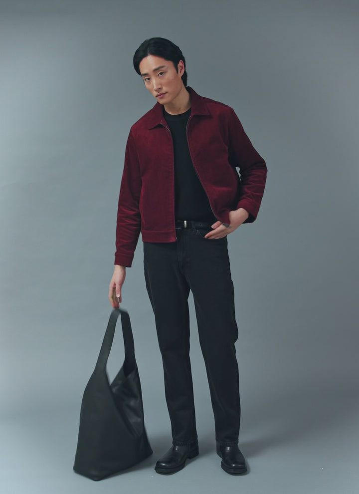 Marcel Cord Jacket | Cotton | Burgundy