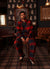teal check track pants styled with matching teal check quarter zip and printed loafers