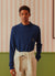 Resort Mock Neck Knitted Jumper | Navy