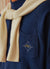 Resort Mock Neck Knitted Jumper | Navy