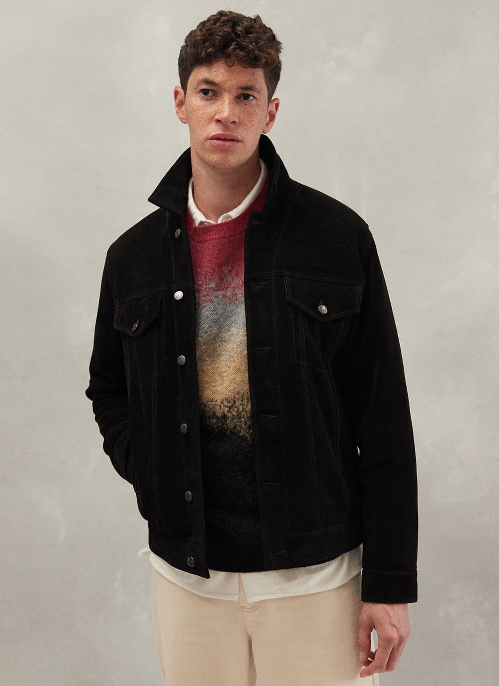 Men's Designer Suede Jacket | Western | Black & Percival Menswear