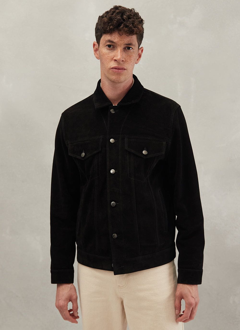 Men's Designer Suede Jacket | Western | Black