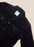 Pleated Denton Jacket | Navy Cotton Suede