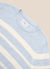 Weave Stripe Crew Neck | Heather Blue