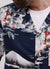 Cuban Short Sleeve Shirt Fuji Pagoda Navy