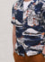 Cuban Short Sleeve Shirt Fuji Pagoda Navy