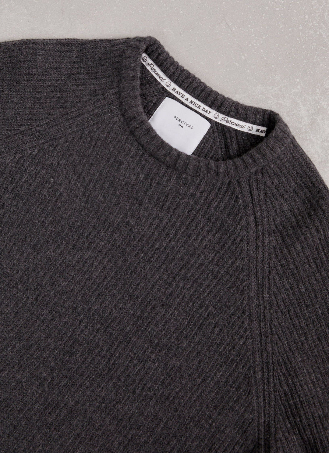 Men's Raglan Knit Wool Jumper | Charcoal Grey Knitted Sweater ...