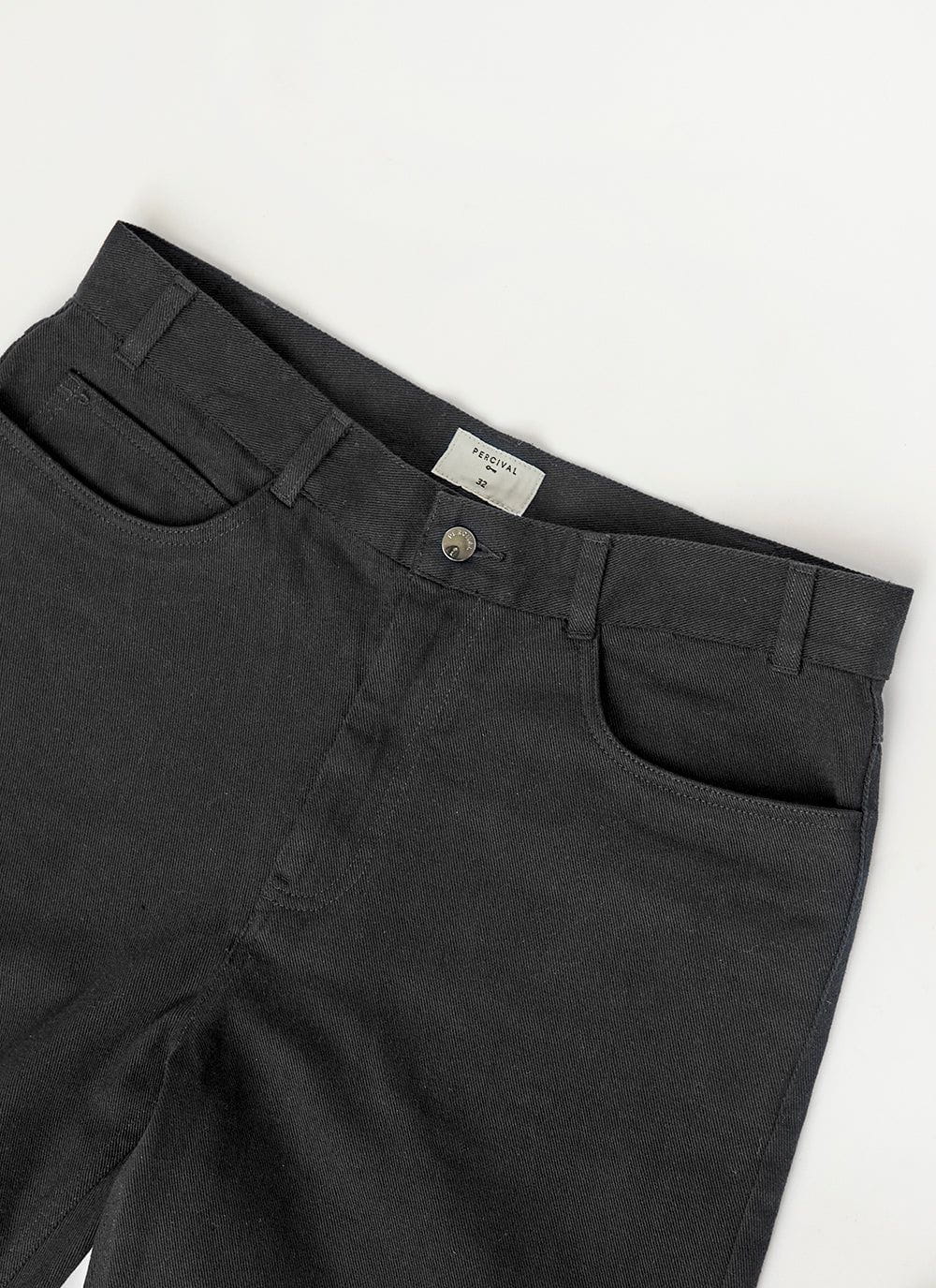 Men's 5 pocket black trousers discount