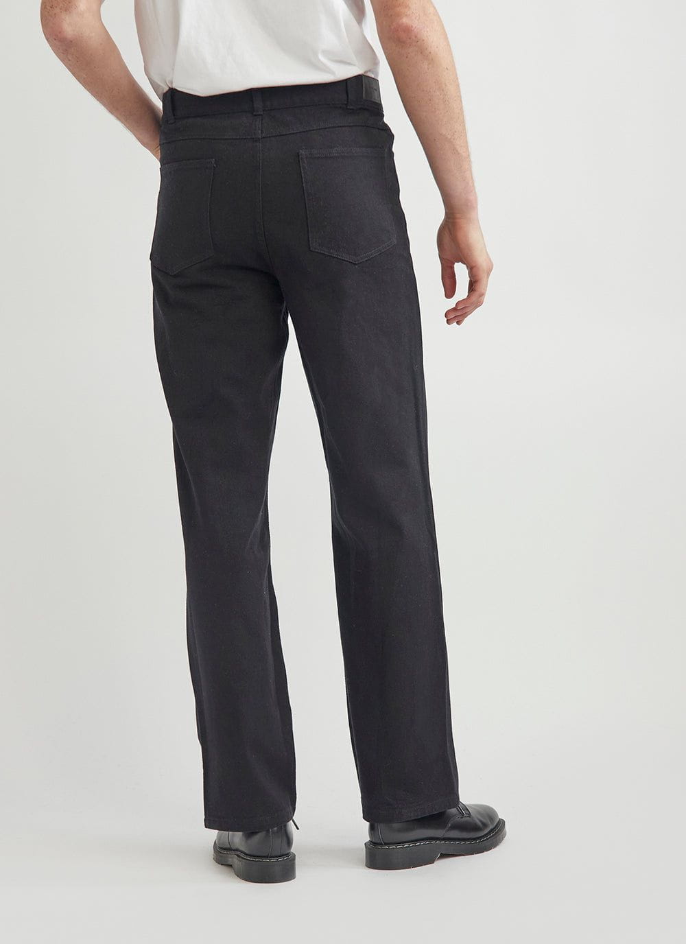 Men s 5 Pocket Trousers Black Twill Percival Menswear