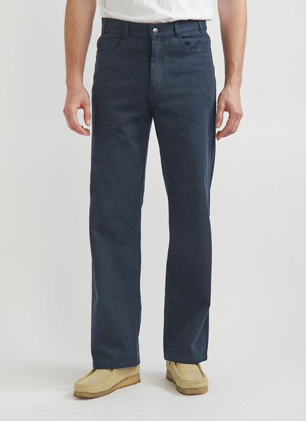 Men's 5 Pocket Trousers | Cotton Twill | Navy & Percival Menswear