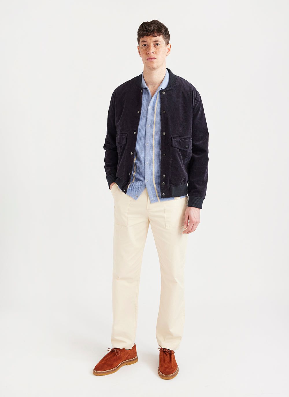 Men's Short Sleeve Knitted Shirt | Adaman Breeze | Blue & Percival Menswear