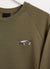 Clamped DeLorean Sweatshirt | Embroidered Organic Cotton | Khaki