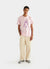 pink t shirt with purple print of aubergine