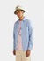 pink t shirt with purple print of aubergine