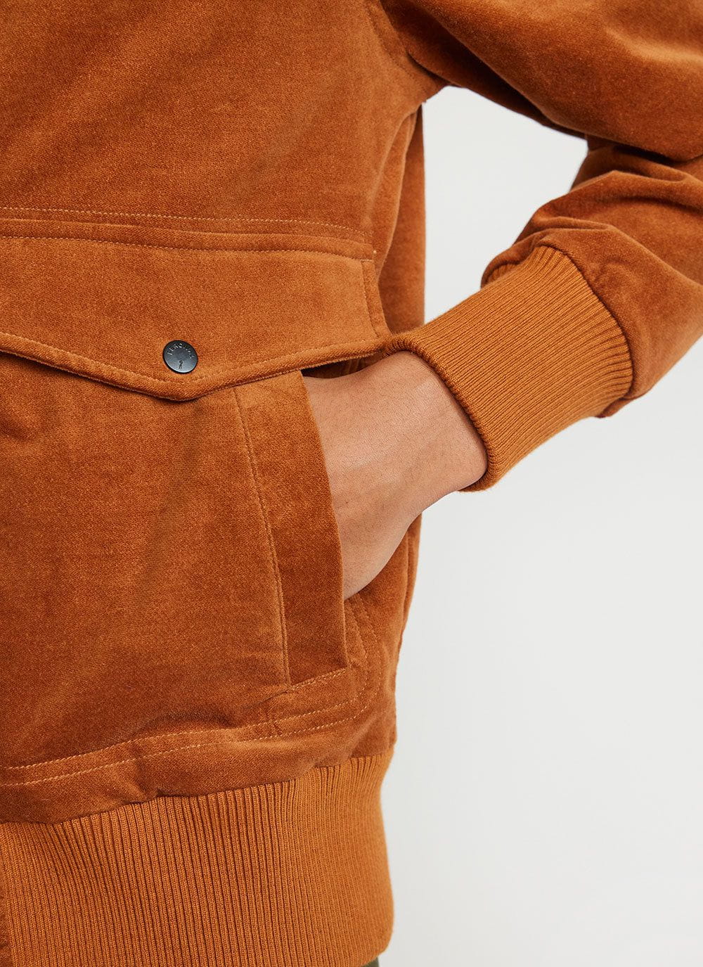Suede bomber jacket in tan outlet