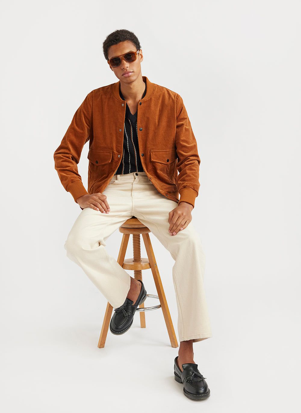 Tan bomber jacket store men