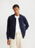 Bomber Jacket | Cotton Suede | Navy