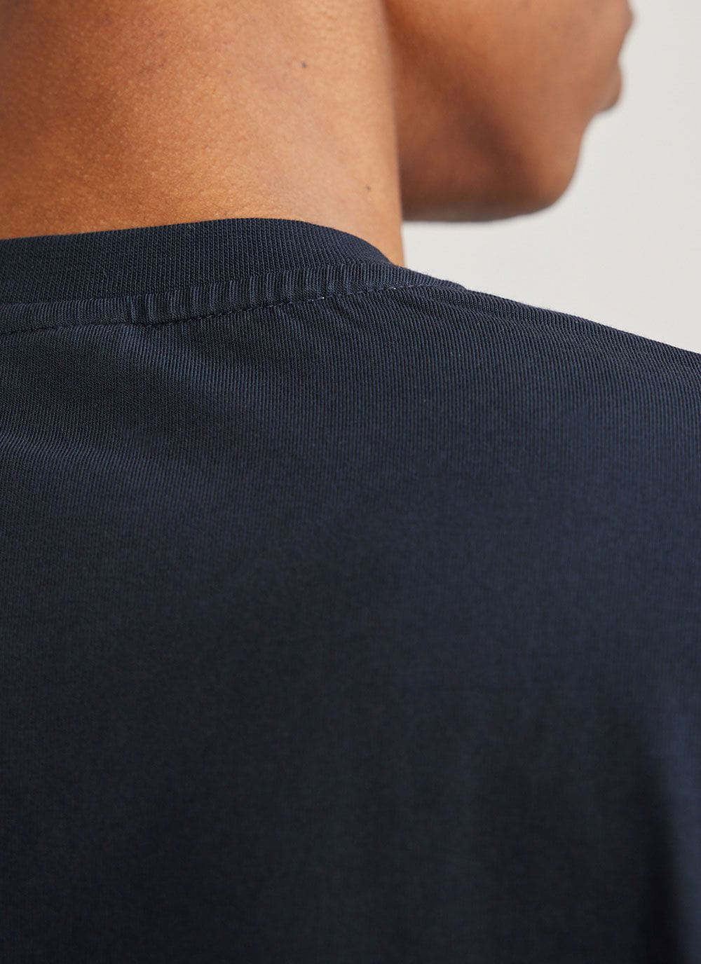 Men's Embroidered Long Sleeve T Shirt | Bonsai Tree | Navy 