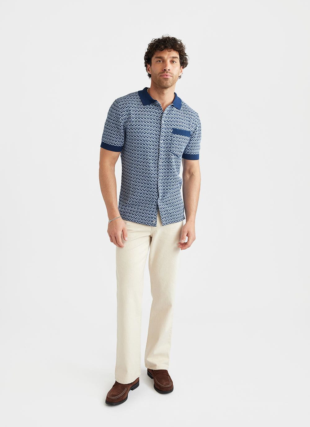 Blue Jacquard