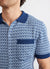 Casa Piccante Shirt | Knitted Cotton | Blue Jacquard