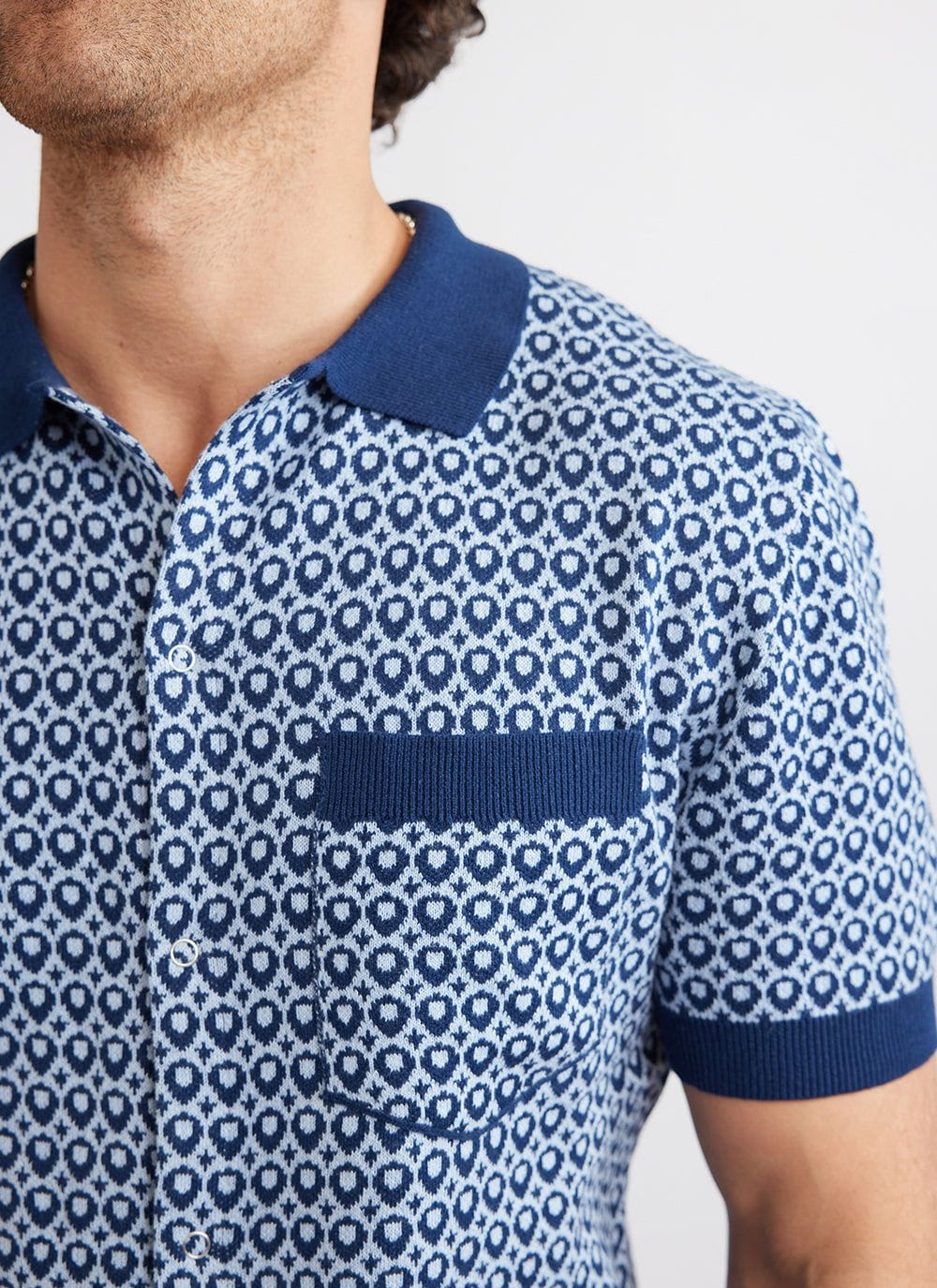 Blue Jacquard