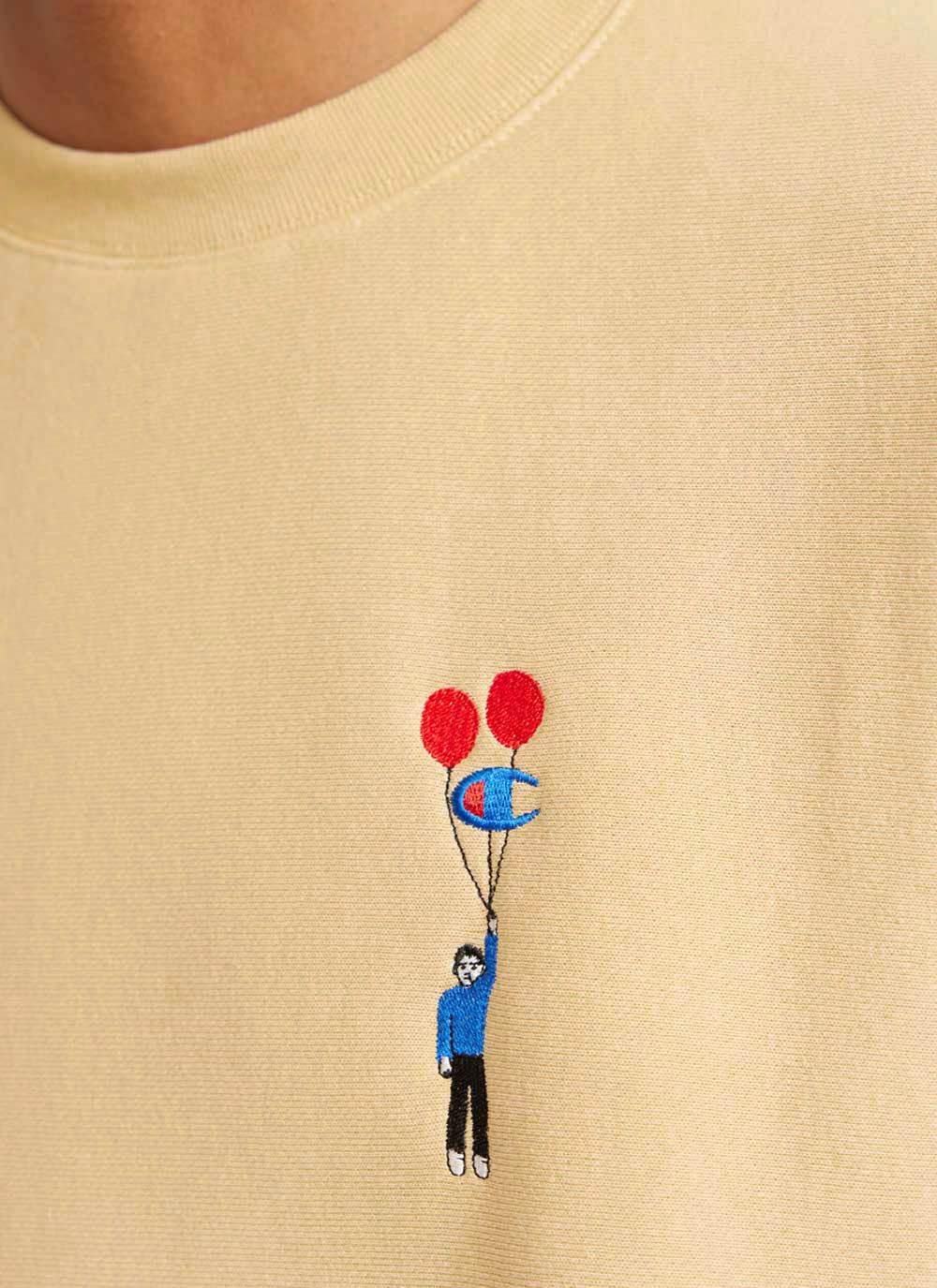 Men s Embroidered Sweatshirt Champion x Percival Yellow