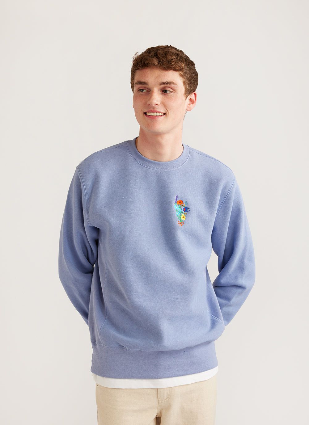Men s Sweatshirt Bouquet Champion x Percival Blue Percival