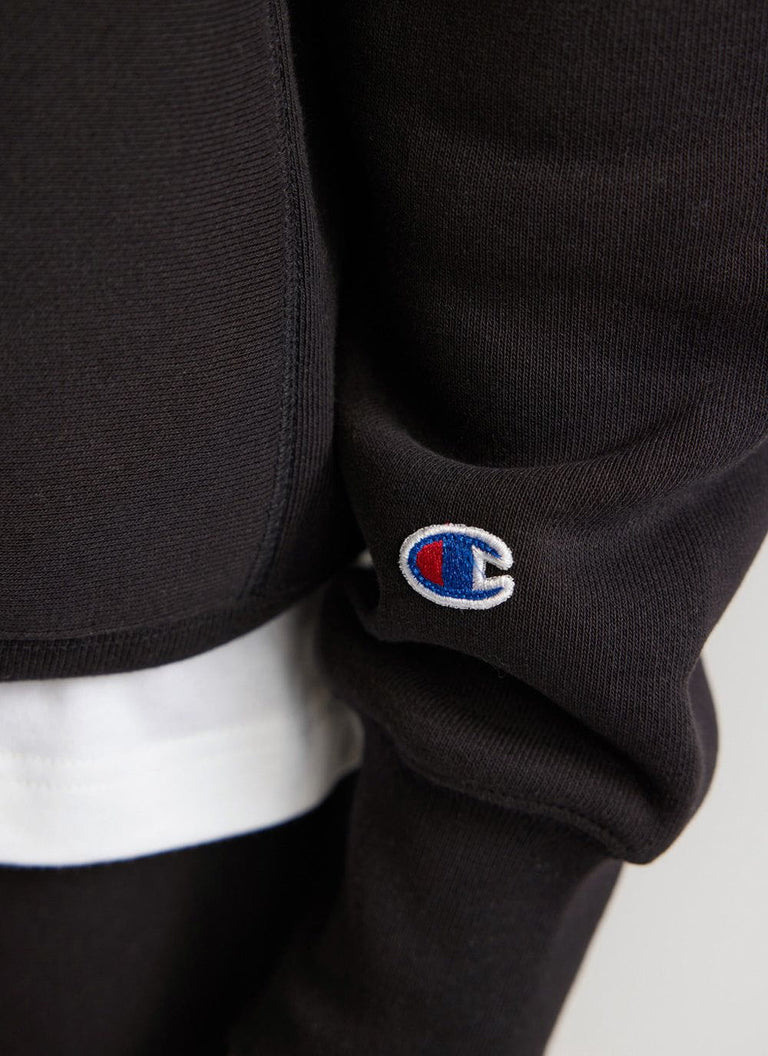 Men's Black Embroidered Champion Sweatshirt | Crouching Tiger ...