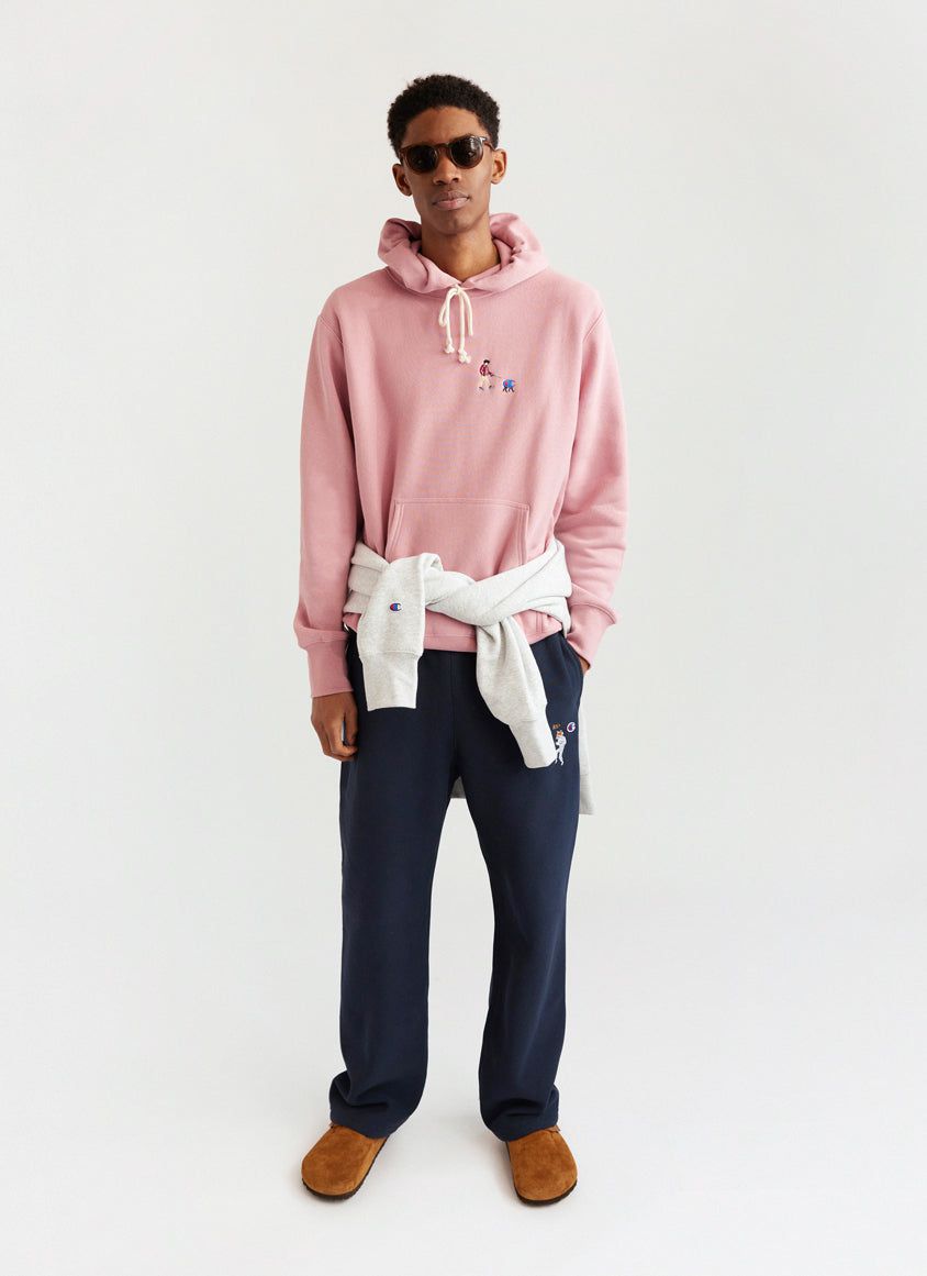 Pink men store champion hoodie