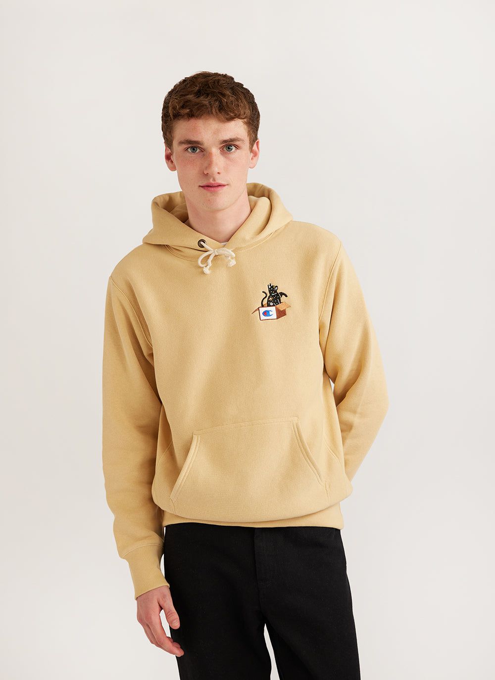 Yellow pastel champion discount hoodie