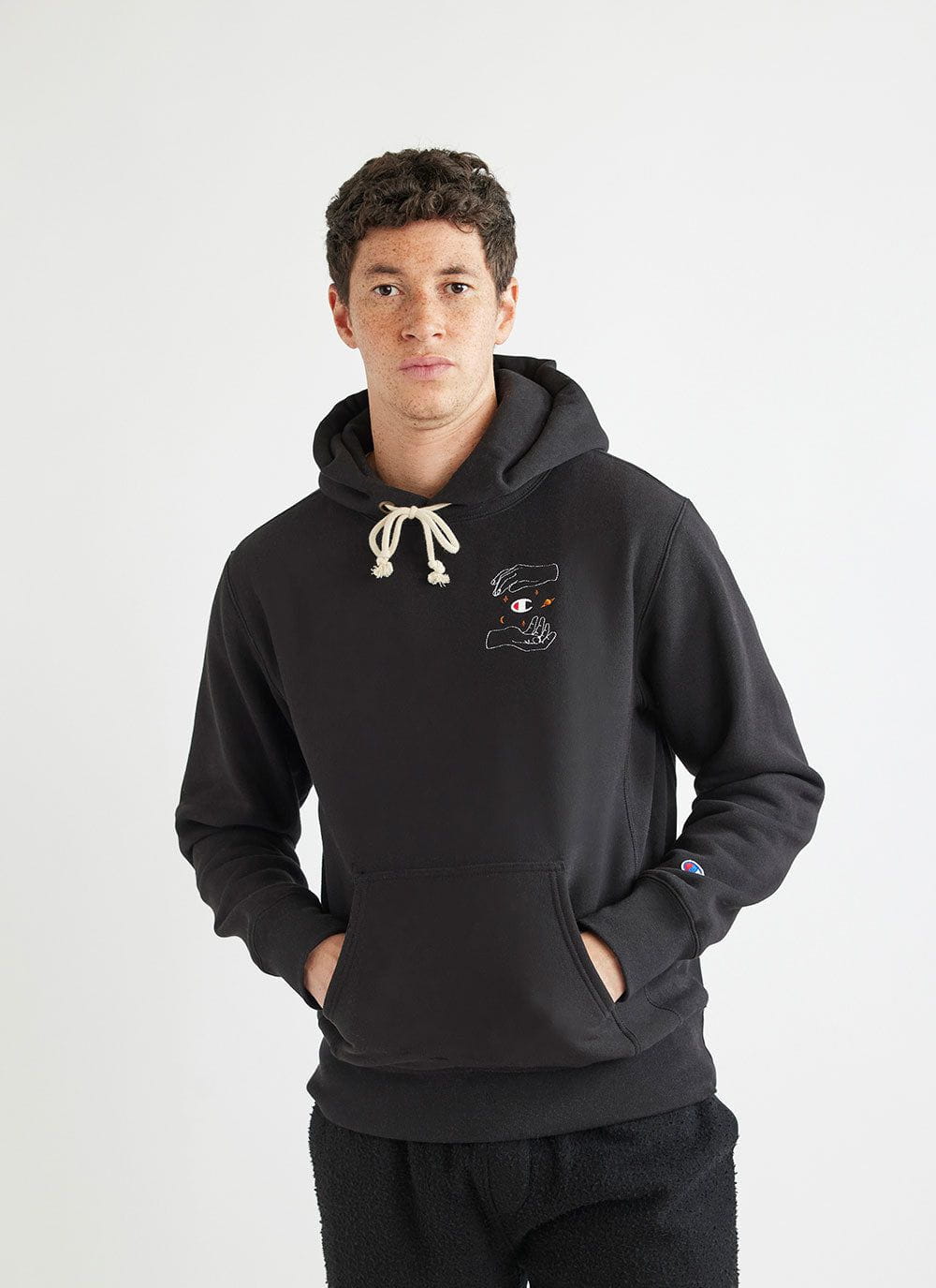 Champion sweater grey top mens vans