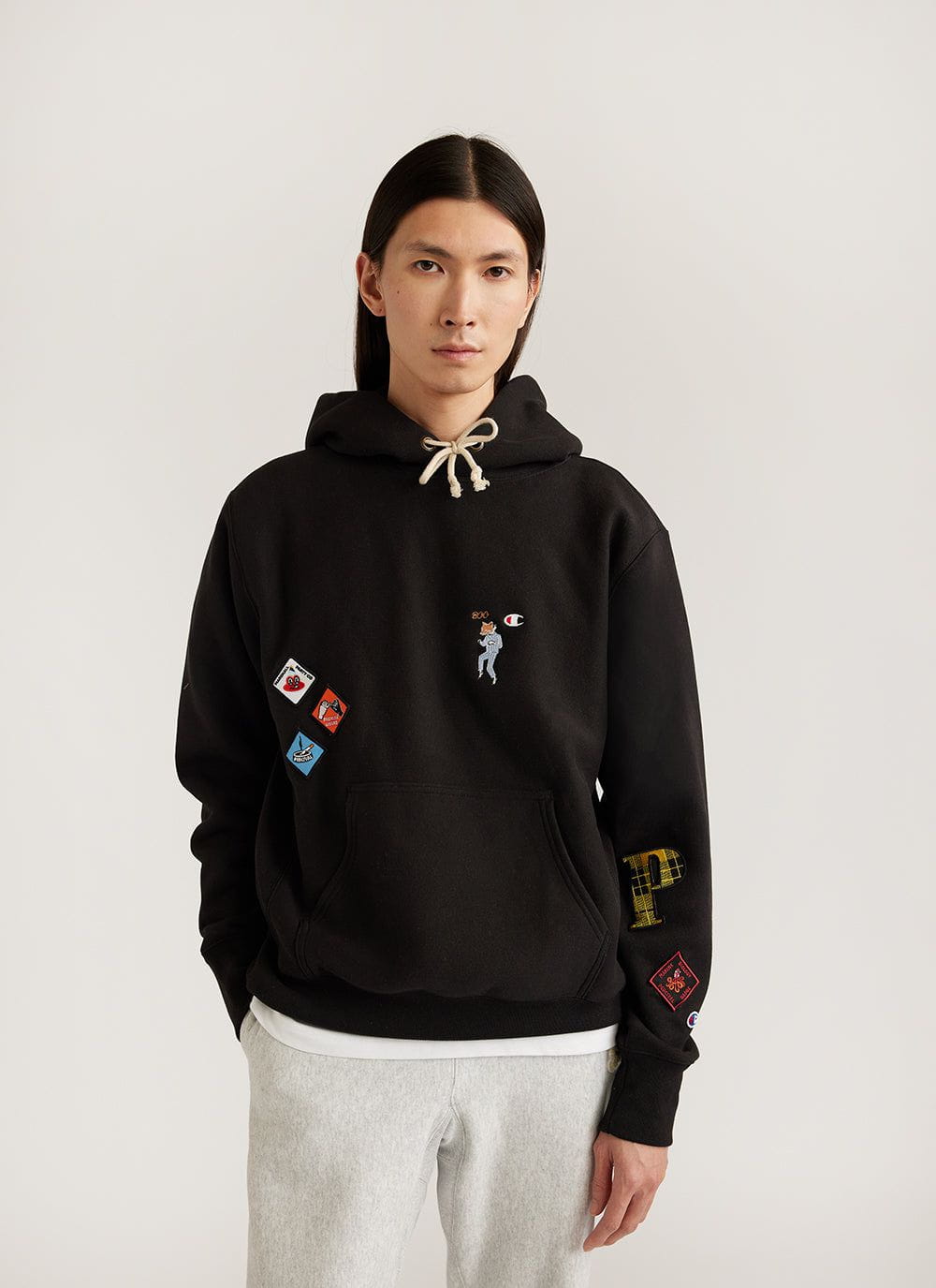 Off white champion new arrivals hoodie black