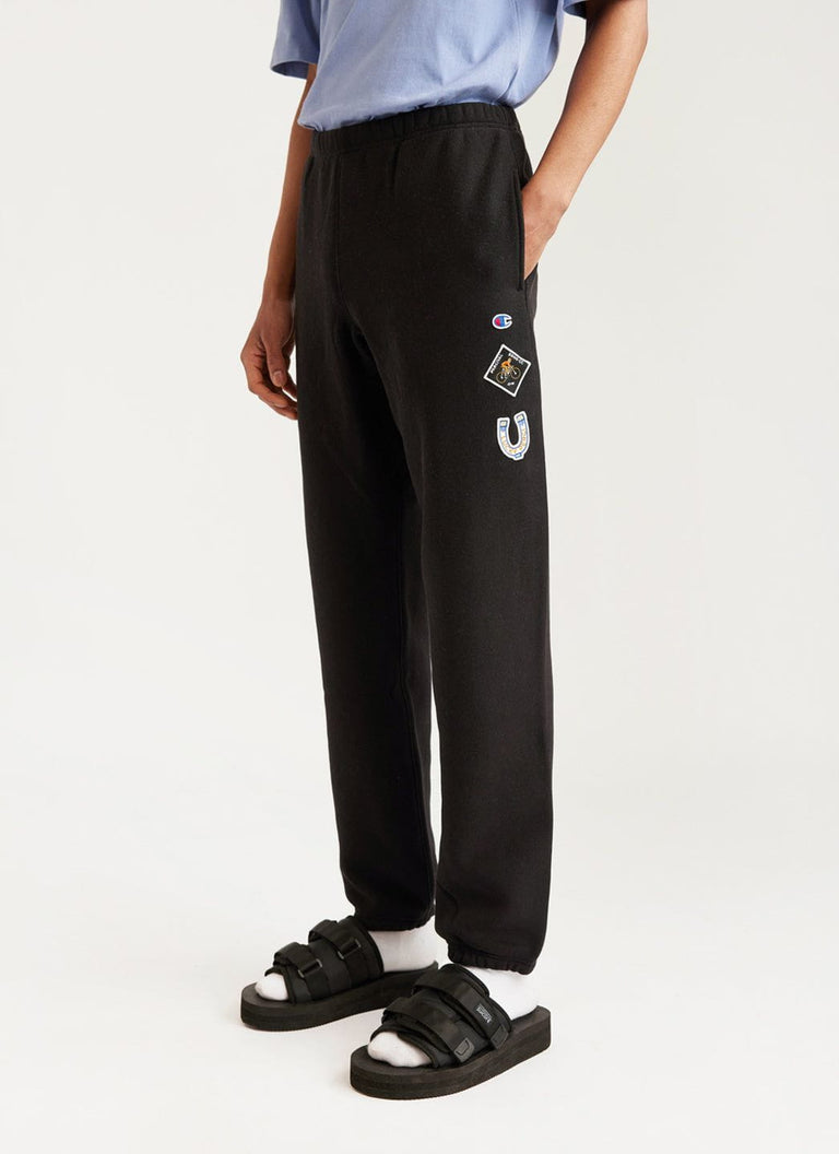 afregning kit lastbil Men's Black Embroidered Champion Trackpants | Soho Sports Club | Percival  Menswear