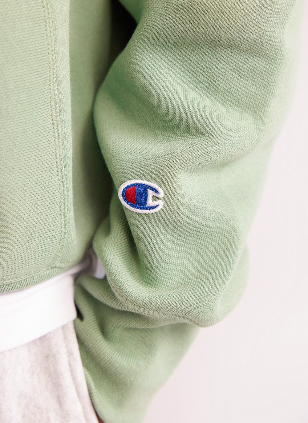 Men s Green Embroidered Champion Sweatshirt Watering Can