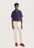 Towelling Polo | Organic Cotton | Check Navy