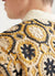 Crochet Short Sleeve Shirt | Tan and Black