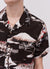 Cuban Short Sleeve Shirt Fuji Pagoda Black