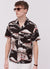 Cuban Short Sleeve Shirt Fuji Pagoda Black
