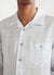 Check Long Sleeve Cuban Linen Shirt | Blue